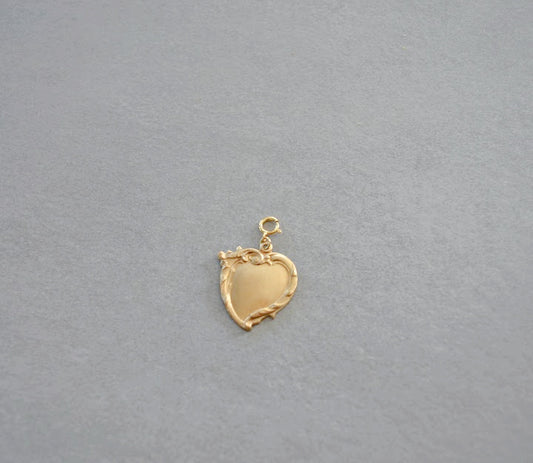 Brass Heart Charm • Halfable