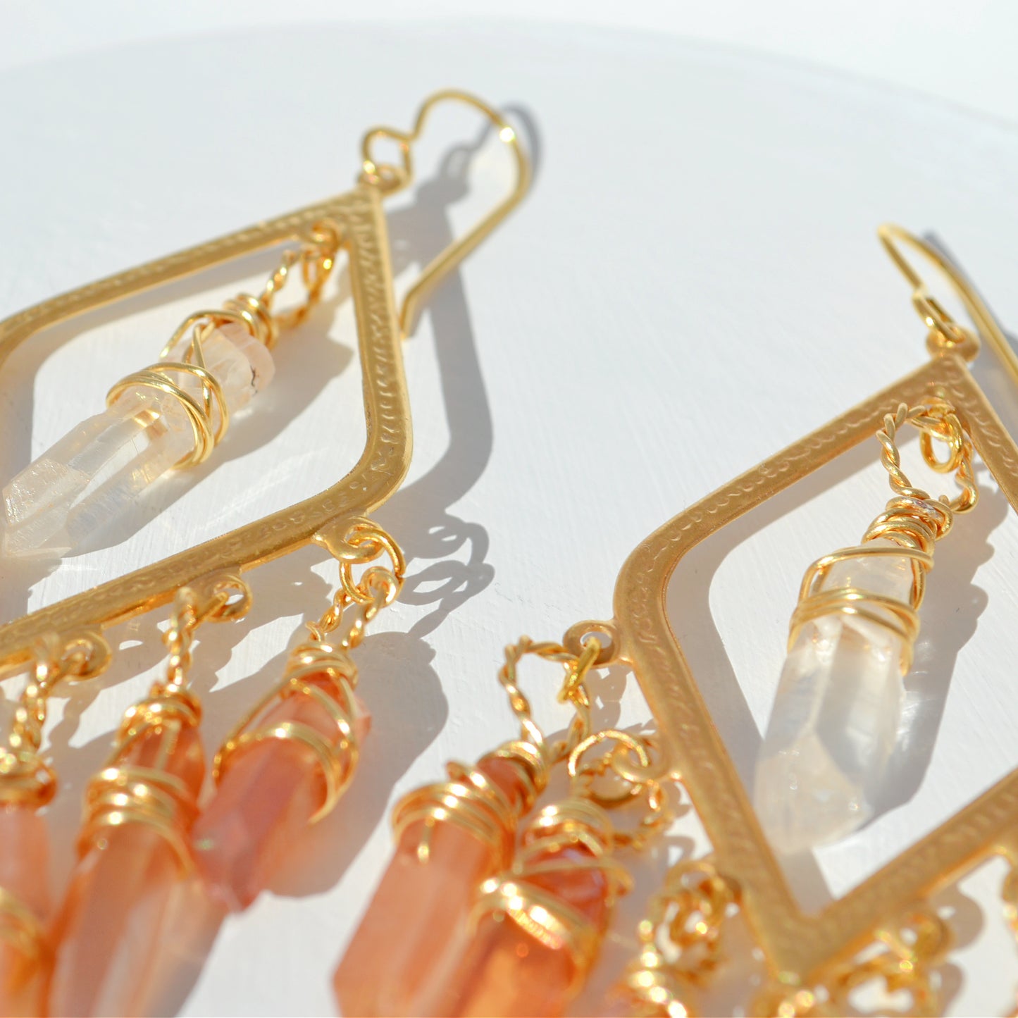 Celeste Earrings • Copper Peach