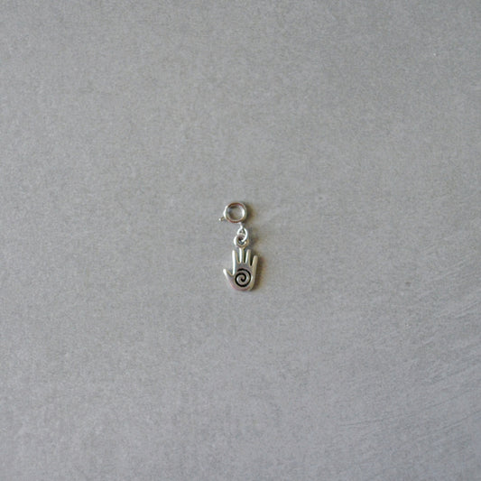 Tiny Hand Charm • Silver Halfable