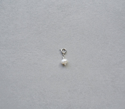 Small Pearl Charm • Silver Halfable