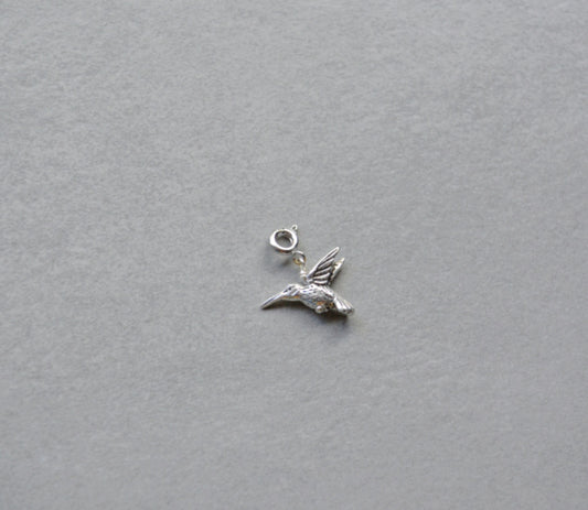 Hummingbird Charm • Silver Halfable