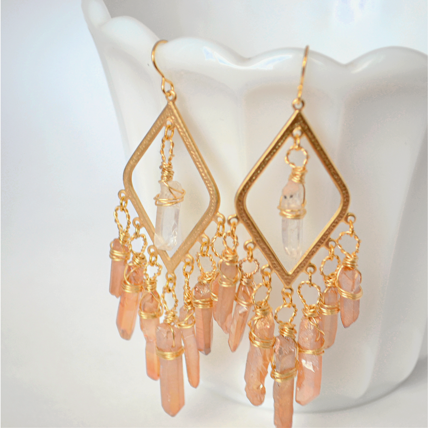 Celeste Earrings • Copper Peach