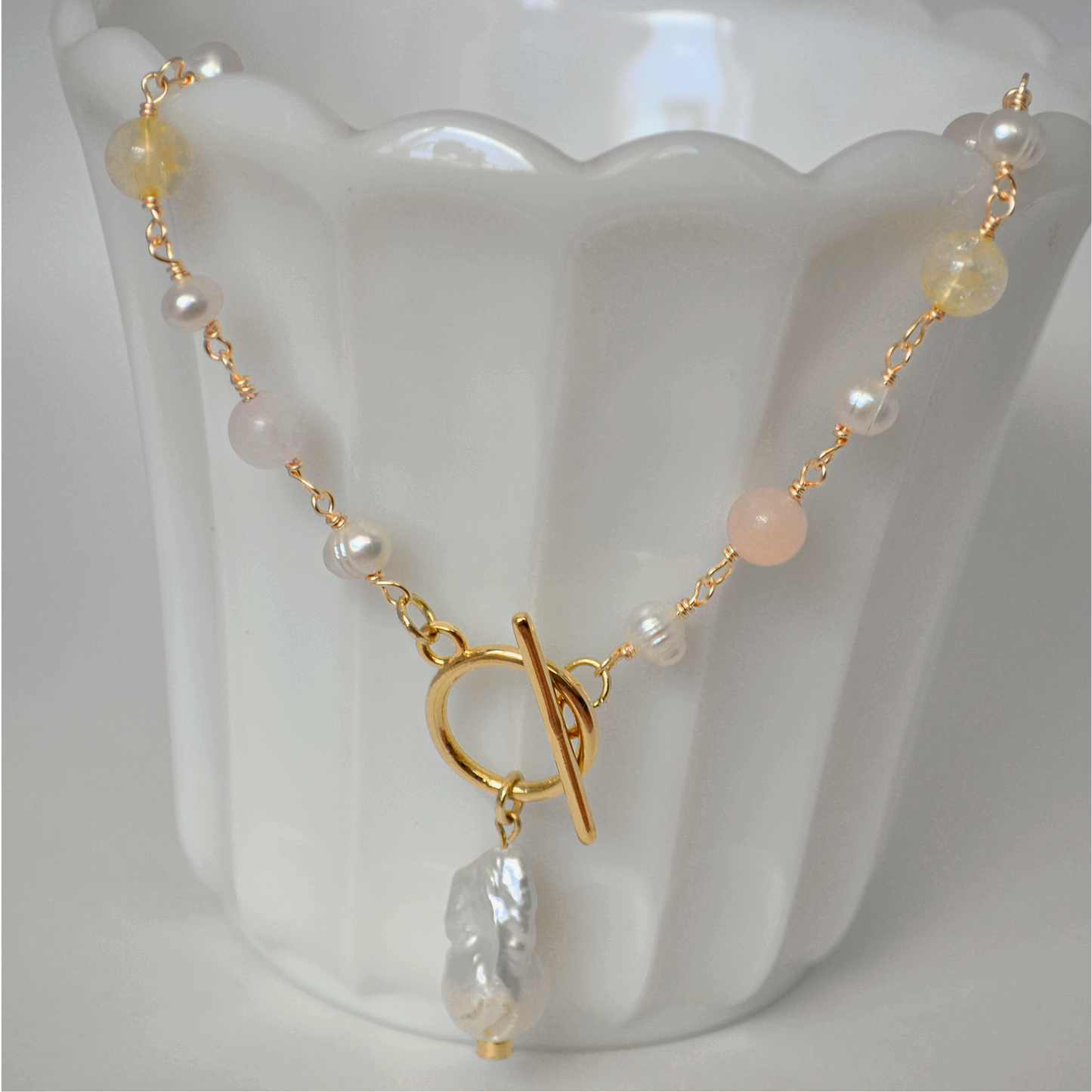 Ophelia Necklace • Pink Lemonade