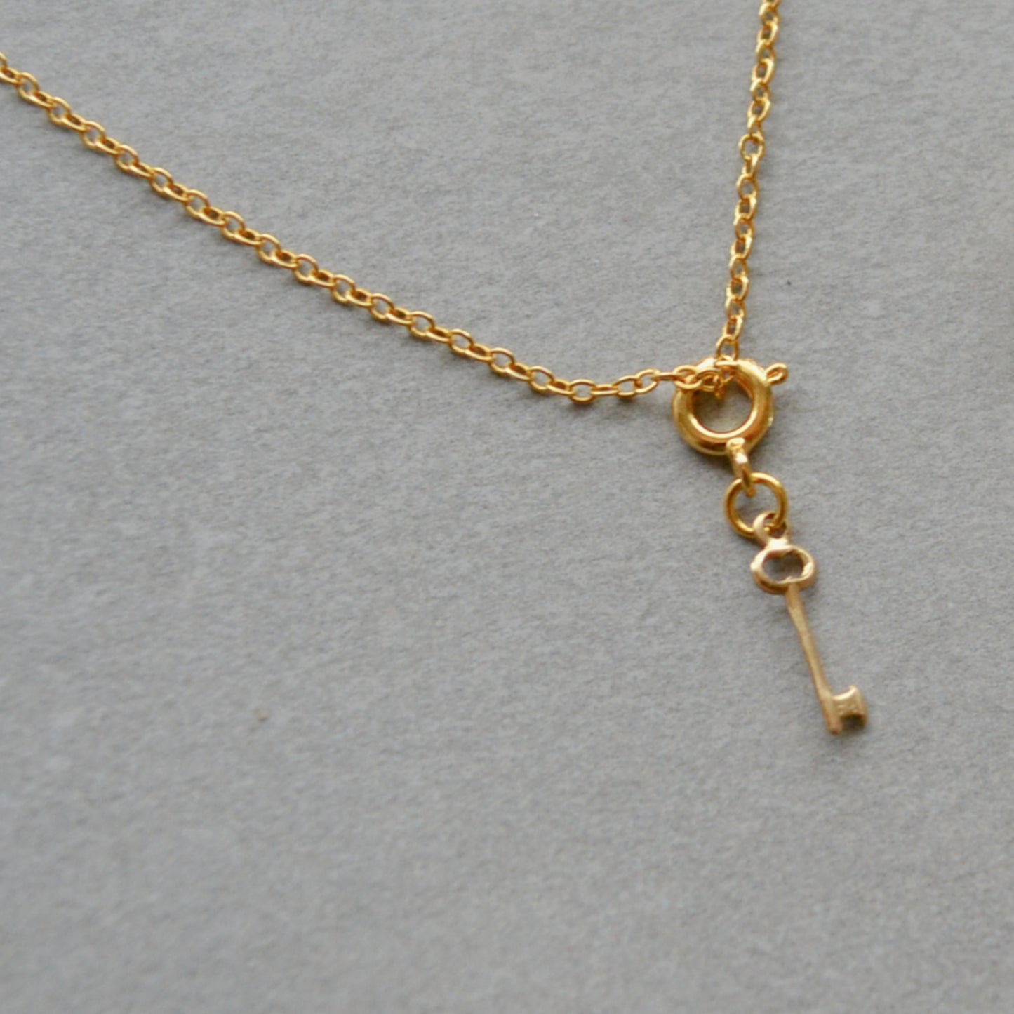 Tiny Skeleton Key Charm • Halfable