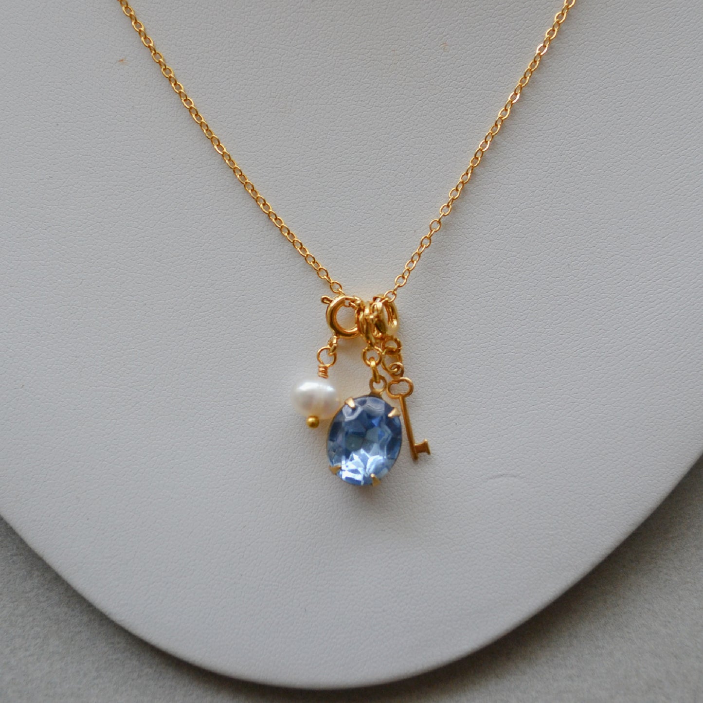 Blue Charm Necklace Gift Set